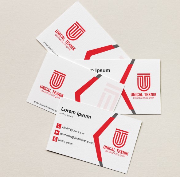 Unical Texnik üçün Vizit Kart Dizaynı
